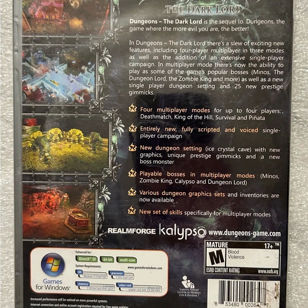 Dungeons: The Dark Lord Video Game for Windows